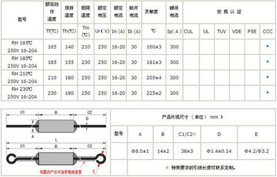 【【支持混批】瞬间电流可达300AWC-0012温度保险丝】价格,厂家,图片,其他保险元件,深圳市晨科科技发展-